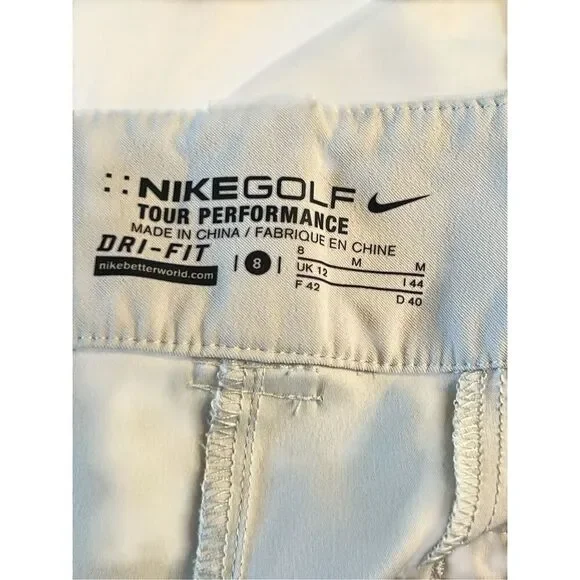 Nike Dri-Fit Tour Performance Bermuda Golf Short 8 Cream Color Womens - Picture 4 of 4